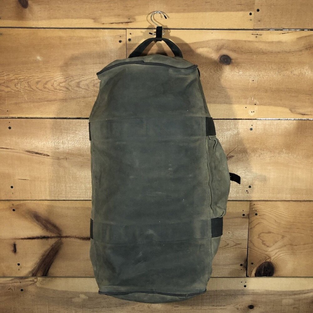 Vintage Frost River Explorer Waxed Canvas Duffle Bag Made USA NO SHOULDER STRAP - Picture 10 of 13